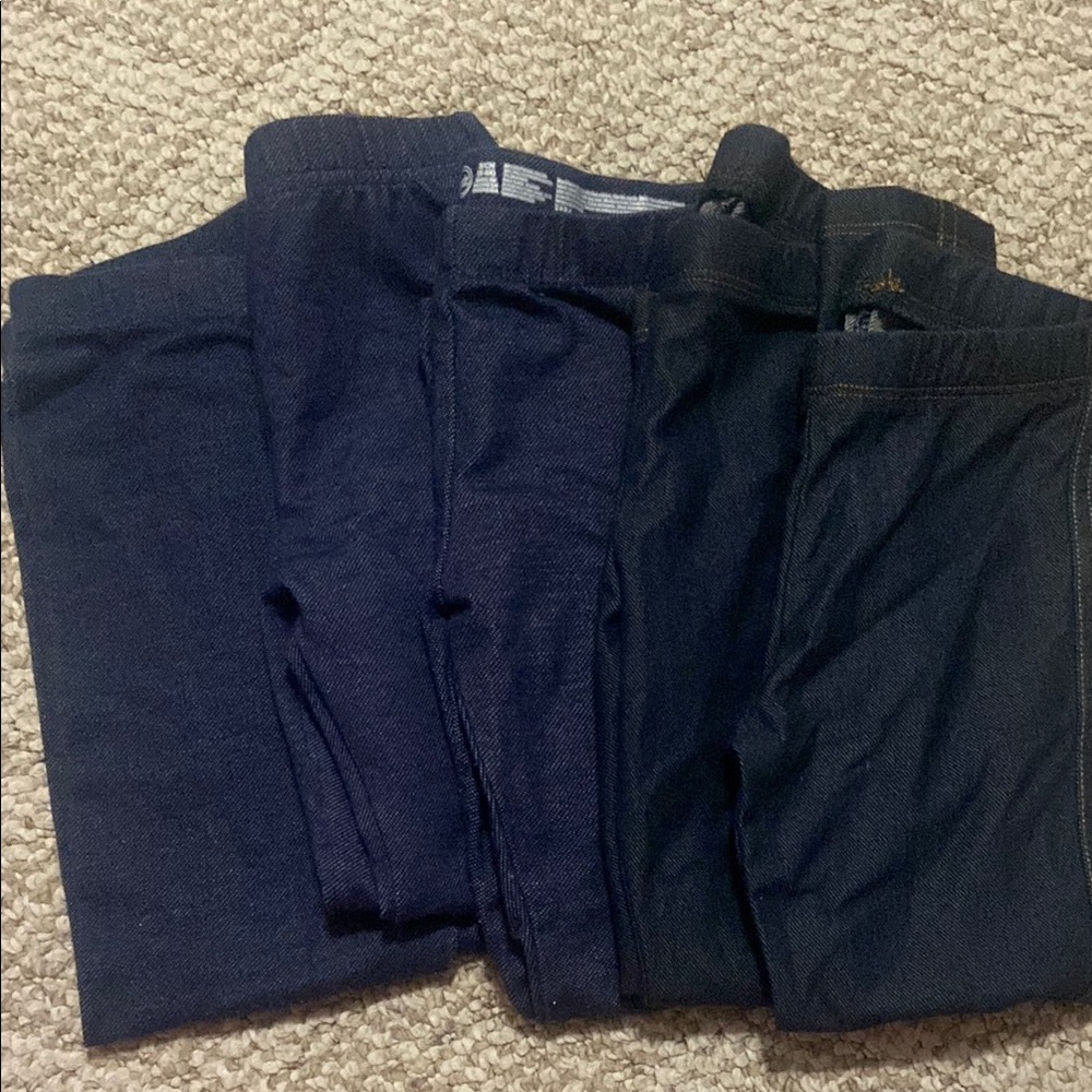 Dark Blue Denim Leggings
